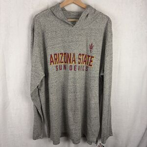 Arizona State Sun Devils Lightweight Pullover Hoodie Heather Gray Size 2XL NWT